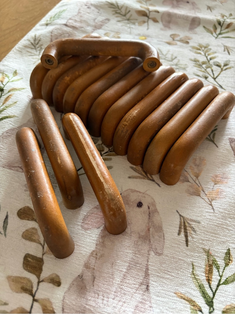 Vintage wooden cabinet handles 4 inch